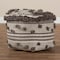 Baxton Studio Eligah Ivory and Brown Handwoven Wool Pouf Ottoman 158-9718 - alternate 3